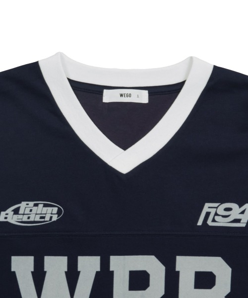 WEGO（ウィゴー）の「WEGO/グラフィックフットボールT（Tシャツ/カットソー・メンズ・ネイビー/イエロー・MEDIUM/LARGE）」の19枚目の写真