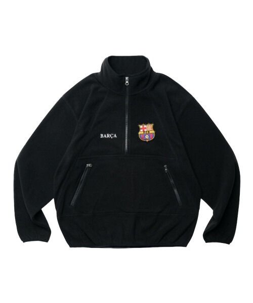 FC BARCELONA バルセロナ ジャケット  L ブラック 正規品 FC BARCELONA】FCバルセロナ コーチ ジャケット（ナイロン