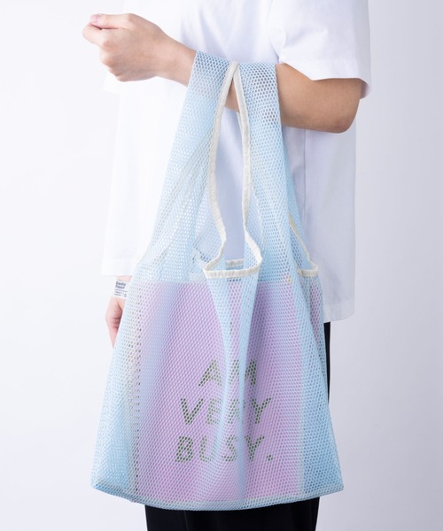 MARK'S(マークス)の「メッシュコレクション トートバッグ(トートバッグ・レディース・ベージュ/オレンジ/グリーン/ピンク/ホワイト/ライトブルー・FREE)」の5枚目の写真