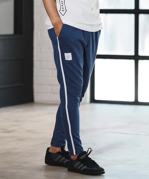 seventy seven(セブンティセブン)の「mp13505-denim jersey pants ニットデニムパンツ(スウェットパンツ・メンズ・インディゴブルー/ライトインディゴブルー・S/M/L/XL)」の3枚目の写真