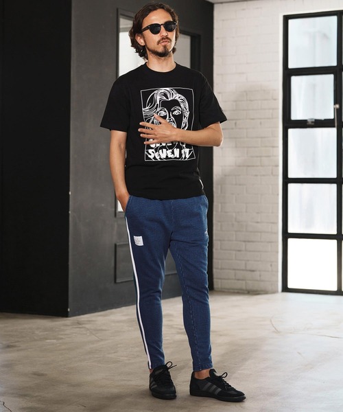 seventy seven(セブンティセブン)の「mp13505-denim jersey pants ニットデニムパンツ(スウェットパンツ・メンズ・インディゴブルー/ライトインディゴブルー・S/M/L/XL)」の9枚目の写真