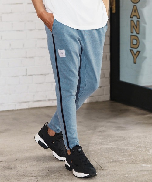 seventy seven(セブンティセブン)の「mp13505-denim jersey pants ニットデニムパンツ(スウェットパンツ・メンズ・インディゴブルー/ライトインディゴブルー・S/M/L/XL)」の10枚目の写真