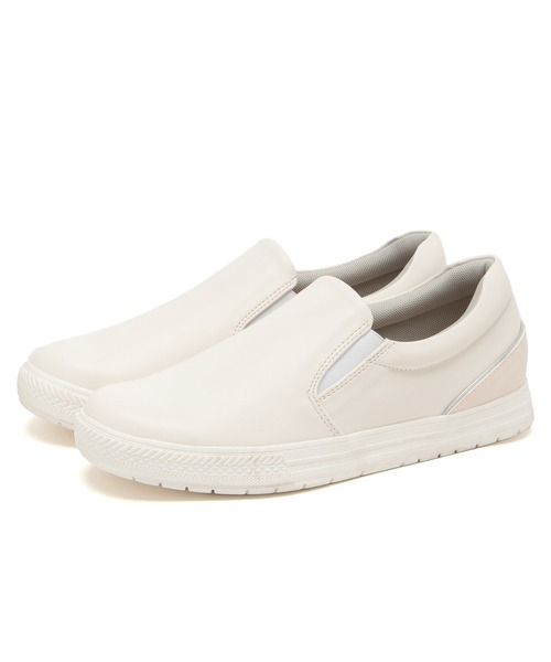 JELLY BEANS（ジェリービーンズ）の「【レイン対応】レインスリッポンスニーカー(411-59331)JELLY BEANS(ジェリービーンズ)（レインシューズ・レディース・ホワイト/ライトグレー/ブラック・S/M/L/LL）」の4枚目の写真