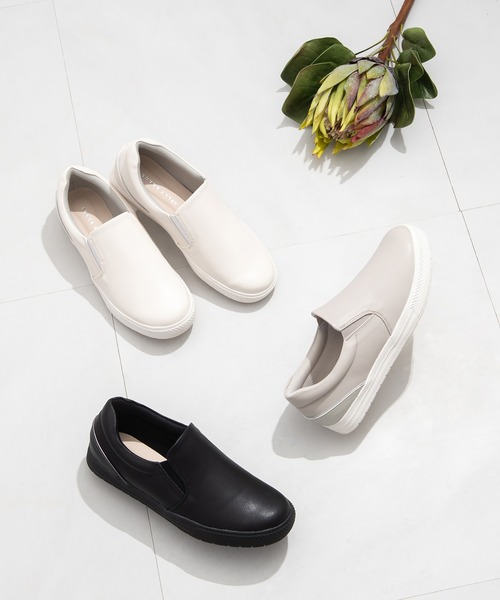 JELLY BEANS（ジェリービーンズ）の「【レイン対応】レインスリッポンスニーカー(411-59331)JELLY BEANS(ジェリービーンズ)（レインシューズ・レディース・ホワイト/ライトグレー/ブラック・S/M/L/LL）」の12枚目の写真