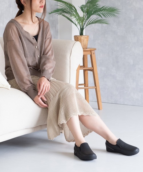 JELLY BEANS（ジェリービーンズ）の「【レイン対応】レインスリッポンスニーカー(411-59331)JELLY BEANS(ジェリービーンズ)（レインシューズ・レディース・ホワイト/ライトグレー/ブラック・S/M/L/LL）」の18枚目の写真