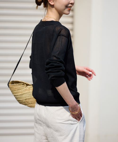 新品未使用スローブイエナSLOBE IENAリネン混シアーカーディガンホワイト SLOBE IENA｜《追加》リネン混シアーカーディガン | Rakuten