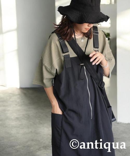 antiqua(アンティカ)の「ピグメント半袖Tシャツ(Tシャツ/カットソー・レディース・ダークグレー/カーキ/ブルー/ホワイト・P/R)」の20枚目の写真
