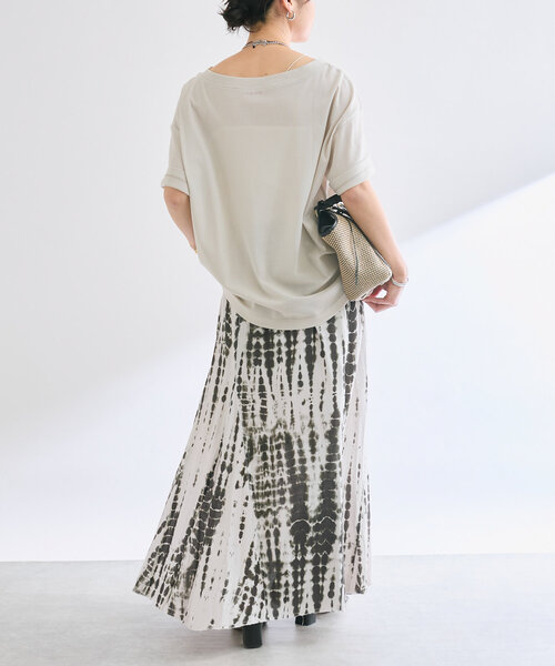 RIVE DROITE（リヴドロワ）の「【à Nice （ア ・ニース）】タイダイプリントマキシスカート（スカート・レディース・ブラック/カーキ・38/36）」の6枚目の写真