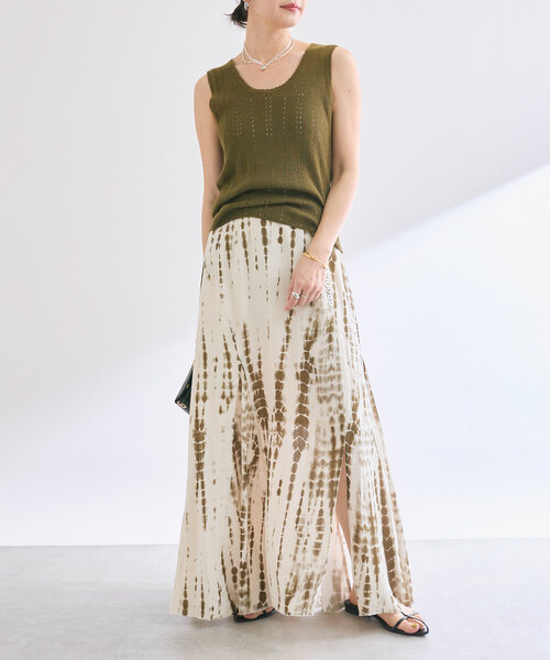 RIVE DROITE（リヴドロワ）の「【à Nice （ア ・ニース）】タイダイプリントマキシスカート（スカート・レディース・ブラック/カーキ・38/36）」の19枚目の写真