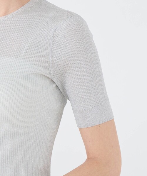 BALLSEY（ボールジィ）の「マーセライズドコットン クルーネックプルオーバー（ニット/セーター・レディース・ホワイト/ブラック/シルバー/ブルー/ダークグリーン・M/S）」の11枚目の写真