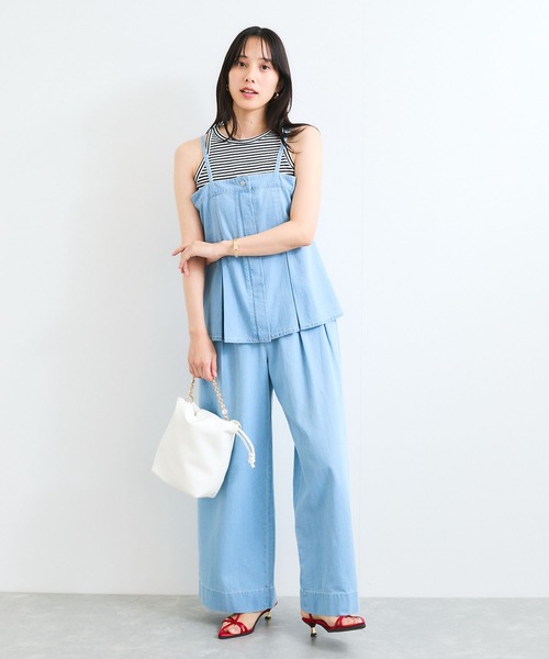 VIS(ビス)の「アメリカンスリーブテレコタンクトップ(タンクトップ・レディース・ネイビー/レッド/ホワイト系その他・FREE)」の4枚目の写真