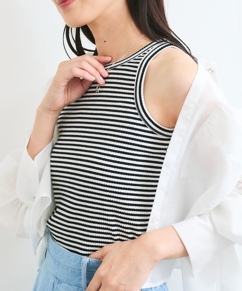 VIS(ビス)の「アメリカンスリーブテレコタンクトップ(タンクトップ・レディース・ネイビー/レッド/ホワイト系その他・FREE)」の5枚目の写真