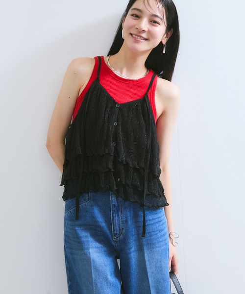 VIS(ビス)の「アメリカンスリーブテレコタンクトップ(タンクトップ・レディース・ネイビー/レッド/ホワイト系その他・FREE)」の21枚目の写真