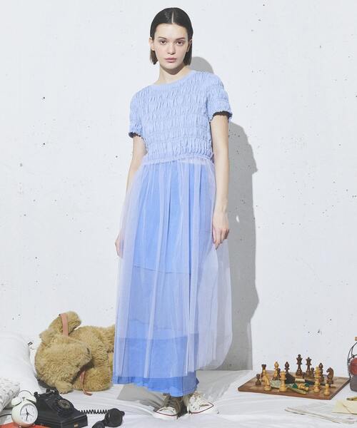 CONVERSE TOKYO(コンバーストウキョウ)の「【HL】PATCHWORK RIB SKIRT(スカート・レディース・キャメル/ブルー/ブラック・FREE)」の15枚目の写真