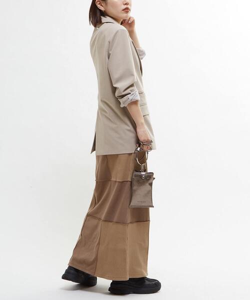 CONVERSE TOKYO(コンバーストウキョウ)の「【HL】PATCHWORK RIB SKIRT(スカート・レディース・キャメル/ブルー/ブラック・FREE)」の6枚目の写真