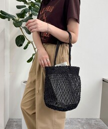 fredy emue | 【The Bagmati】メタリックコードラウンドバッグ(かごバッグ)