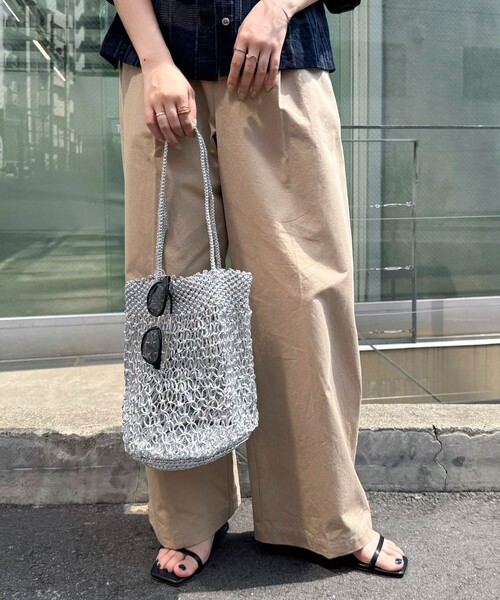 fredy emue（フレディエミュ）の「【The Bagmati】メタリックコードラウンドバッグ（かごバッグ・レディース・ブラック/シルバー/ゴールド・FREE）」の10枚目の写真