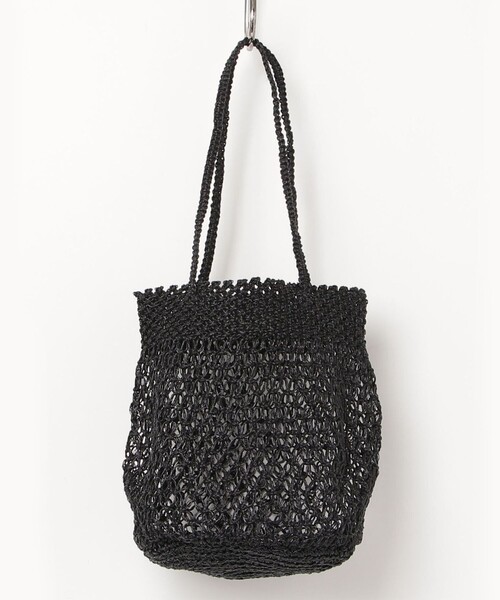 fredy emue（フレディエミュ）の「【The Bagmati】メタリックコードラウンドバッグ（かごバッグ・レディース・ブラック/シルバー/ゴールド・FREE）」の4枚目の写真