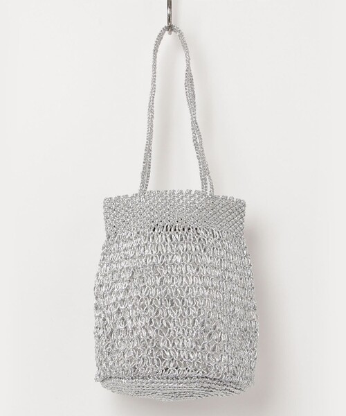 fredy emue（フレディエミュ）の「【The Bagmati】メタリックコードラウンドバッグ（かごバッグ・レディース・ブラック/シルバー/ゴールド・FREE）」の16枚目の写真