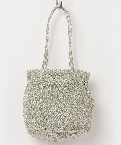 fredy emue（フレディエミュ）の「【The Bagmati】メタリックコードラウンドバッグ（かごバッグ・レディース・ブラック/シルバー/ゴールド・FREE）」の14枚目の写真