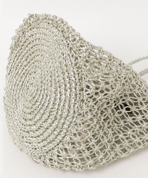 fredy emue（フレディエミュ）の「【The Bagmati】メタリックコードラウンドバッグ（かごバッグ・レディース・ブラック/シルバー/ゴールド・FREE）」の13枚目の写真