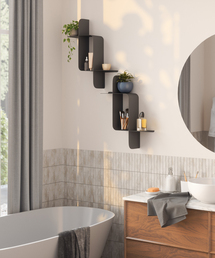 Umbra（アンブラ）の「《WEB限定》【umbra/アンブラ】MONTAGE METAL 2pcs　シェルフ（収納グッズ）」