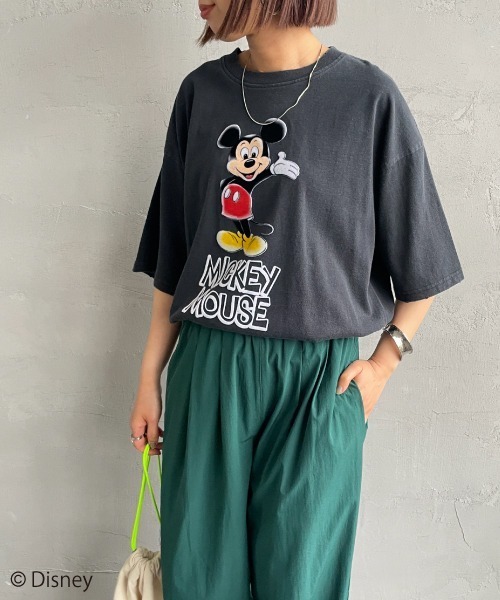 tシャツ 「JEANS FACTORY CLOTHES/ジーンズファクトリークローズ」  MICKEY MOUSE / ダメージ キャラクターTシャツ Jeans Factory Clothes [ジーンズファクトリークローズ] MICKEY