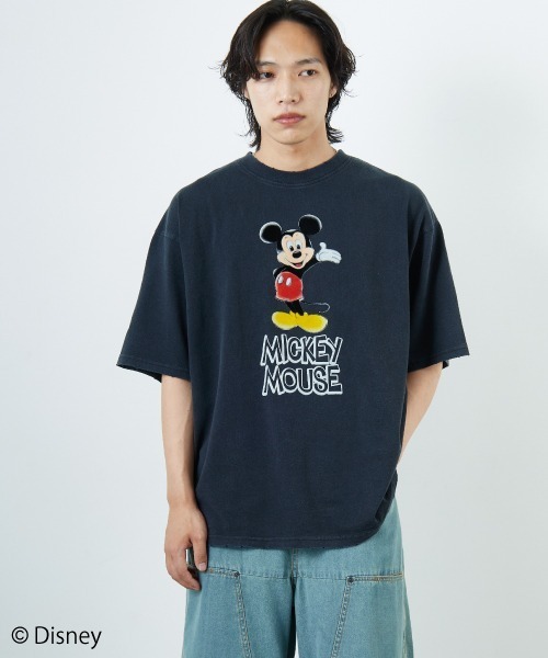 tシャツ 「JEANS FACTORY CLOTHES/ジーンズファクトリークローズ」  MICKEY MOUSE / ダメージ キャラクターTシャツ セール】[JEANS FACTORY CLOTHES/ジーンズファクトリークローズ