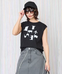 JETSET SOLO PLUS | 【JETSET SOLO PLUS】JESETロゴシルケットノースリTシャツ(Tシャツ/カットソー)