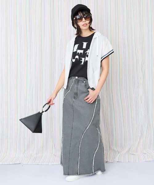 JETSET SOLO PLUS （ジェットセットソロプラス）の「【JETSET SOLO PLUS】JESETロゴシルケットノースリTシャツ（Tシャツ/カットソー・レディース・ブラック/ブルーグリーン/チャコール・FREE）」の9枚目の写真