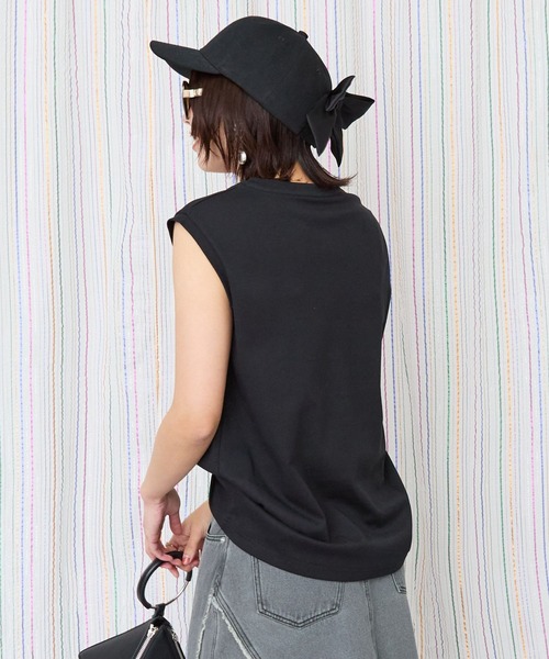 JETSET SOLO PLUS （ジェットセットソロプラス）の「【JETSET SOLO PLUS】JESETロゴシルケットノースリTシャツ（Tシャツ/カットソー・レディース・ブラック/ブルーグリーン/チャコール・FREE）」の21枚目の写真