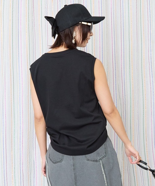 JETSET SOLO PLUS （ジェットセットソロプラス）の「【JETSET SOLO PLUS】JESETロゴシルケットノースリTシャツ（Tシャツ/カットソー・レディース・ブラック/ブルーグリーン/チャコール・FREE）」の22枚目の写真