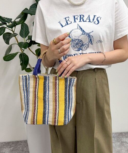 fredy emue（フレディエミュ）の「【TARANGO/タランゴ】ジュート台形バッグ（かごバッグ・レディース・ブラック系その他/ブルー系その他3/イエロー系その他3・FREE）」の15枚目の写真