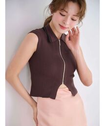 MERCURYDUO | ZIPポロニット(ニット/セーター)