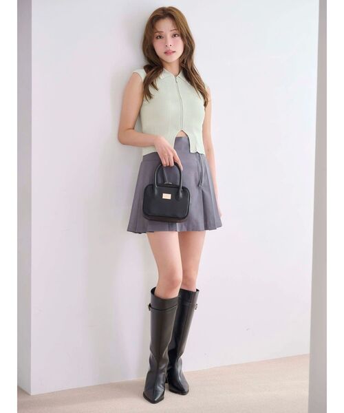 MERCURYDUO（マーキュリーデュオ）の「ZIPポロニット（ニット/セーター・レディース・ミント/ベージュ/ブラウン・FREE）」の12枚目の写真