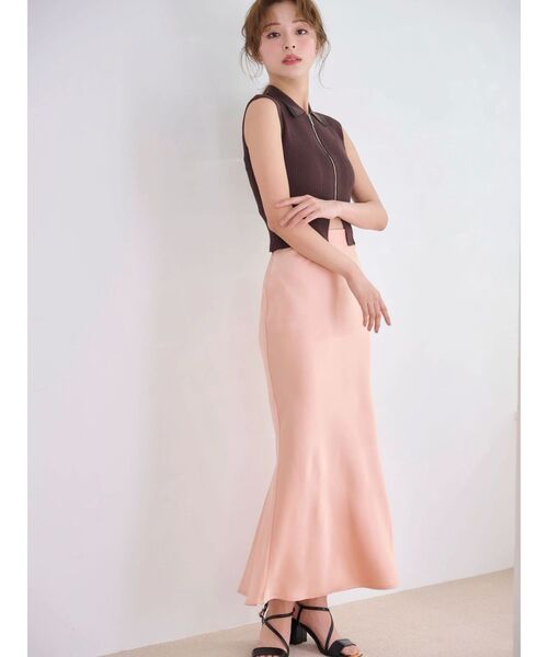 MERCURYDUO（マーキュリーデュオ）の「ZIPポロニット（ニット/セーター・レディース・ミント/ベージュ/ブラウン・FREE）」の15枚目の写真