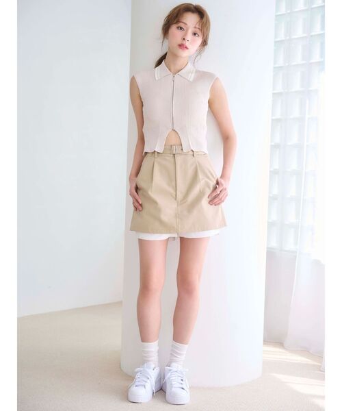 MERCURYDUO（マーキュリーデュオ）の「ZIPポロニット（ニット/セーター・レディース・ミント/ベージュ/ブラウン・FREE）」の18枚目の写真