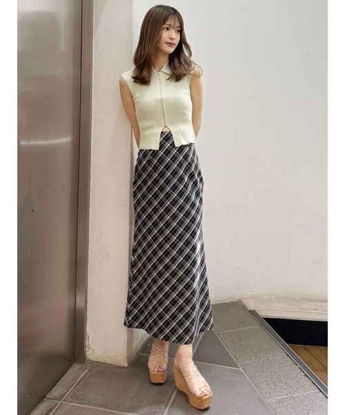 MERCURYDUO（マーキュリーデュオ）の「ZIPポロニット（ニット/セーター・レディース・ミント/ベージュ/ブラウン・FREE）」の20枚目の写真