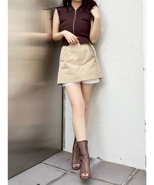 MERCURYDUO（マーキュリーデュオ）の「ZIPポロニット（ニット/セーター・レディース・ミント/ベージュ/ブラウン・FREE）」の22枚目の写真