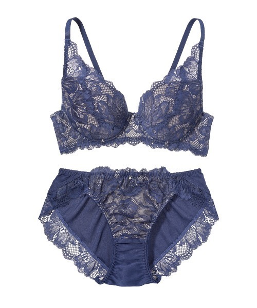 GiRLS by PEACH JOHN（ガールズバイピーチジョン）の「【デザイン選べる♪ラクな着け心地で自然な丸み＆高さ！】丸胸メイクフラワーレースノンワイヤーブラセット（ブラ&ショーツ・レディース・ネイビー/ピンク/グレー/ブラック/ライトピンク/ライトブルー/スモークピンク/ベージュ/チャコール・BC65/BC70/BC75/DE65/DE70/DE75）」の22枚目の写真