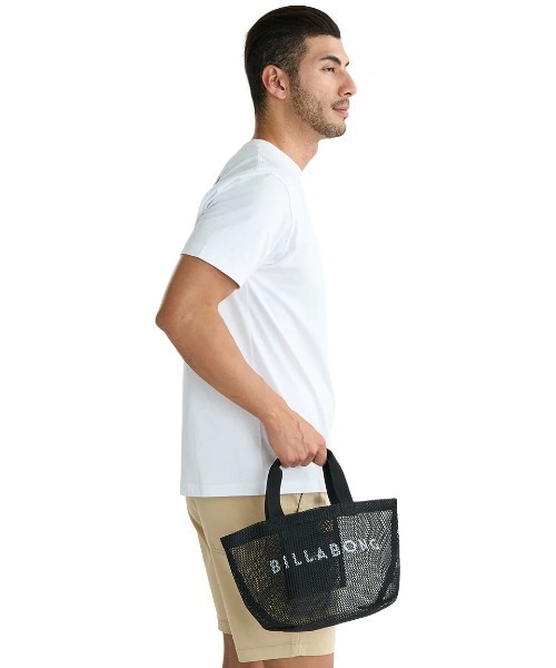 BILLABONG(ビラボン)の「BILLABONG メンズ MESH MINI TOTE BAG トートバッグ 【2025年夏モデル】/ビラボンミニメッシュトートバッグ(トートバッグ・メンズ・ベージュ/ミント/ブラック・FREE)」の1枚目の写真