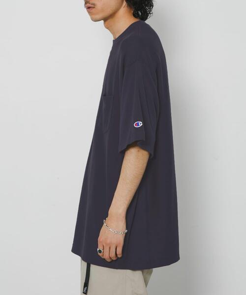 Champion（チャンピオン）の「LOWERCASE×Champion　速乾ReverseWEave TEE（Tシャツ/カットソー・メンズ・ホワイト/ブラック/ネイビー/グレー・MEDIUM/LARGE/X-LARGE）」の12枚目の写真