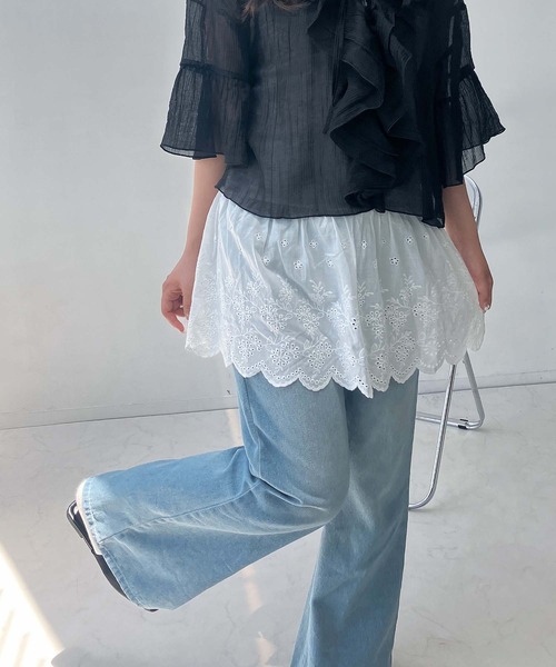 AS KNOW AS plus（アズノゥアズプラス）の「●重ねてアソートデザイン タンクキャミソール（バルーン・レース・ドットティアード）（キャミソール・レディース・ホワイト系1/ホワイト系2/ホワイト系3・FREE）」の15枚目の写真