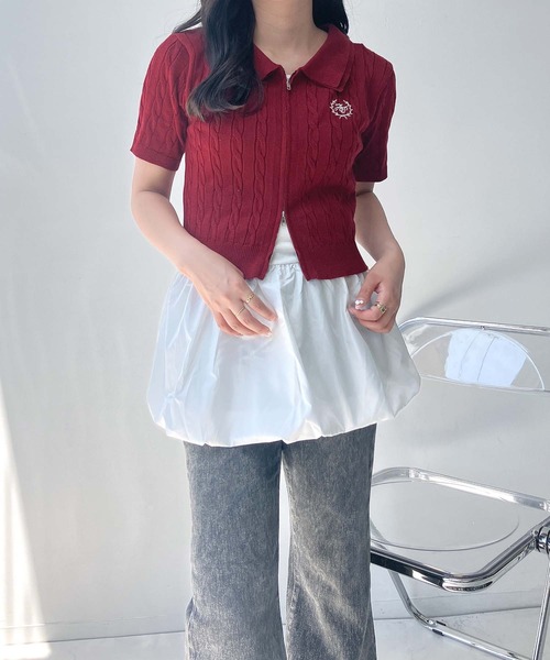 AS KNOW AS plus（アズノゥアズプラス）の「●重ねてアソートデザイン タンクキャミソール（バルーン・レース・ドットティアード）（キャミソール・レディース・ホワイト系1/ホワイト系2/ホワイト系3・FREE）」の19枚目の写真