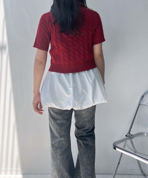 AS KNOW AS plus（アズノゥアズプラス）の「●重ねてアソートデザイン タンクキャミソール（バルーン・レース・ドットティアード）（キャミソール・レディース・ホワイト系1/ホワイト系2/ホワイト系3・FREE）」の22枚目の写真