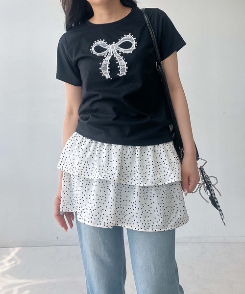 AS KNOW AS plus（アズノゥアズプラス）の「●重ねてアソートデザイン タンクキャミソール（バルーン・レース・ドットティアード）（キャミソール・レディース・ホワイト系1/ホワイト系2/ホワイト系3・FREE）」の7枚目の写真