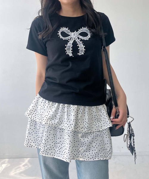 AS KNOW AS plus（アズノゥアズプラス）の「●重ねてアソートデザイン タンクキャミソール（バルーン・レース・ドットティアード）（キャミソール・レディース・ホワイト系1/ホワイト系2/ホワイト系3・FREE）」の8枚目の写真