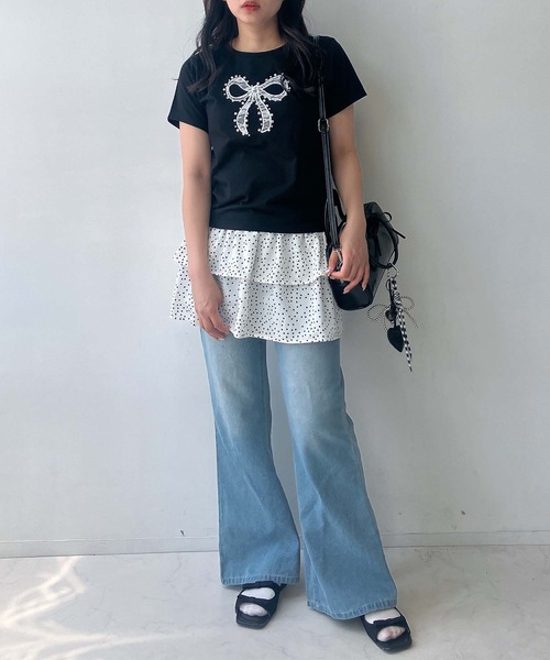 AS KNOW AS plus（アズノゥアズプラス）の「●重ねてアソートデザイン タンクキャミソール（バルーン・レース・ドットティアード）（キャミソール・レディース・ホワイト系1/ホワイト系2/ホワイト系3・FREE）」の10枚目の写真