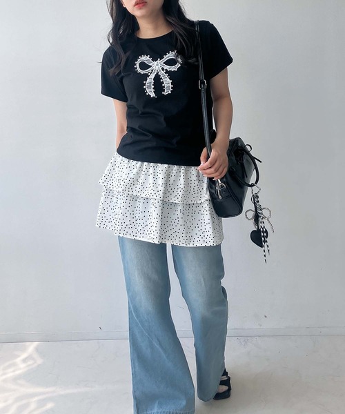 AS KNOW AS plus（アズノゥアズプラス）の「●重ねてアソートデザイン タンクキャミソール（バルーン・レース・ドットティアード）（キャミソール・レディース・ホワイト系1/ホワイト系2/ホワイト系3・FREE）」の11枚目の写真