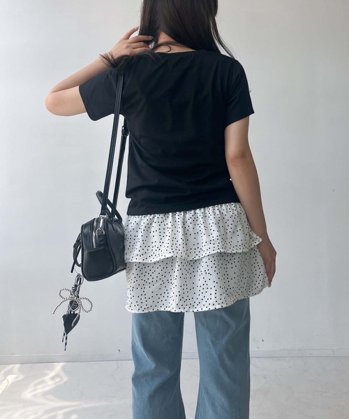 AS KNOW AS plus（アズノゥアズプラス）の「●重ねてアソートデザイン タンクキャミソール（バルーン・レース・ドットティアード）（キャミソール・レディース・ホワイト系1/ホワイト系2/ホワイト系3・FREE）」の6枚目の写真